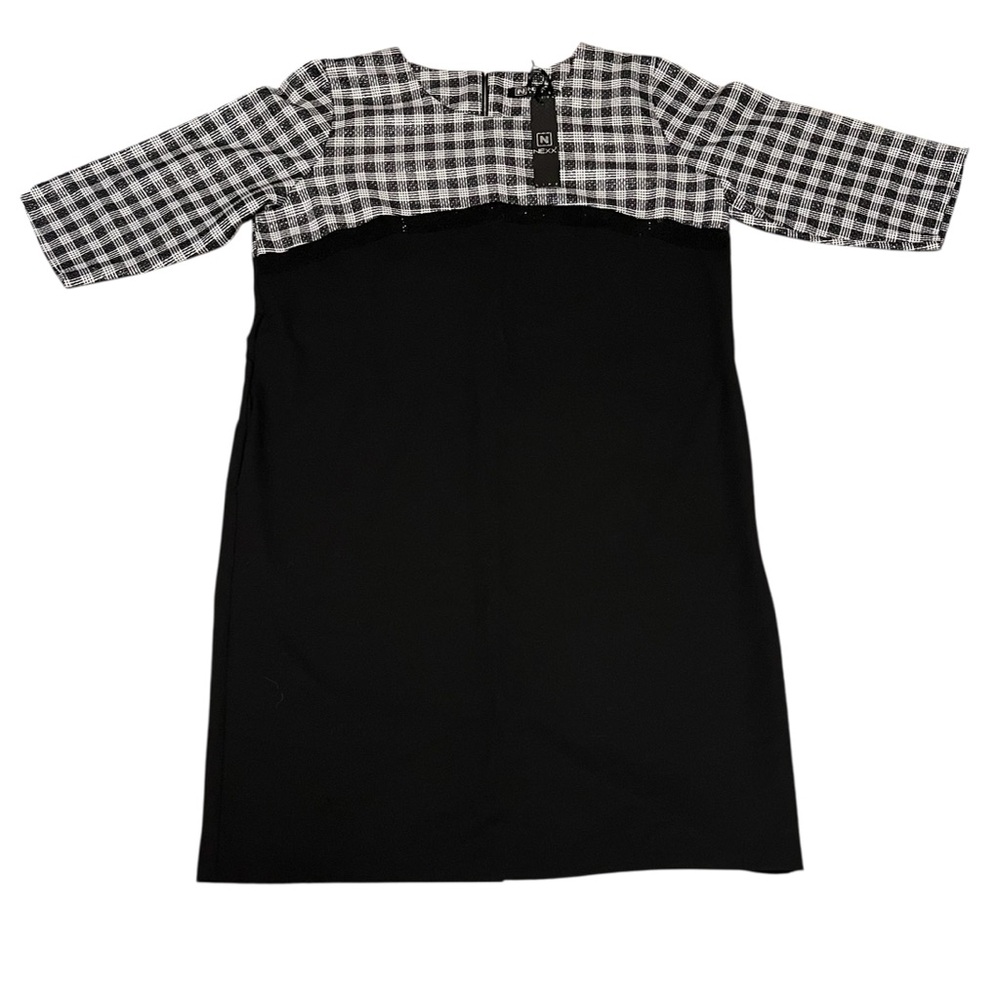 Nexx Black and White Checkered Dress